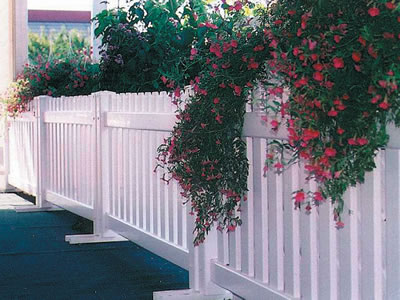 Event fencing serves as a barrier for the garden.
